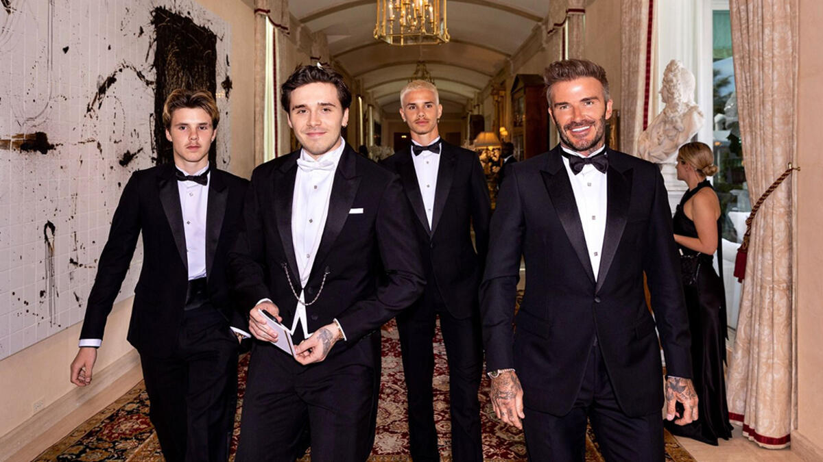 the Beckham men banded together in Dior