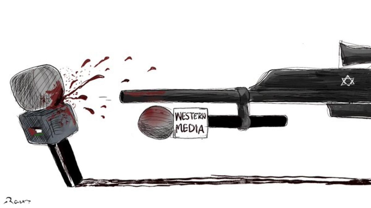 Cartoonists Pay Tribute to Al Jazeera journalist Shireen Abu Akleh.