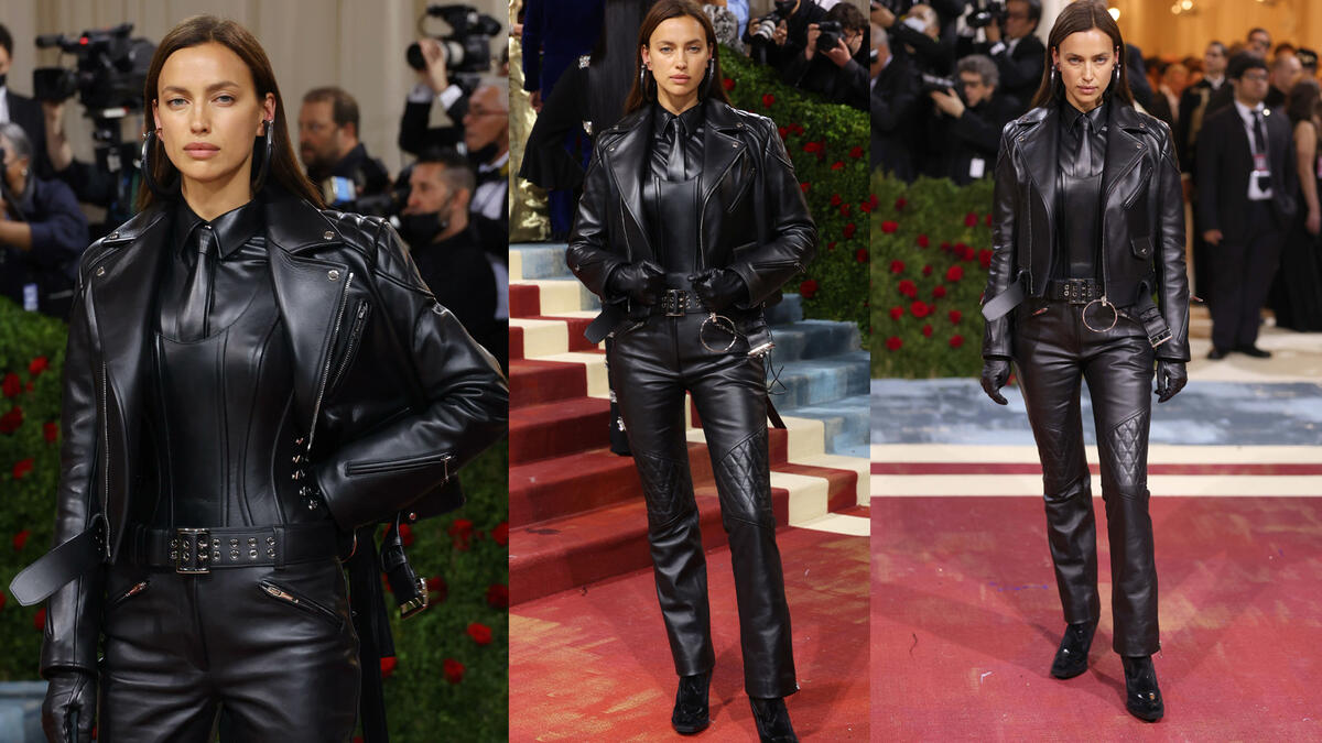 Irina Shayk in Burberry.