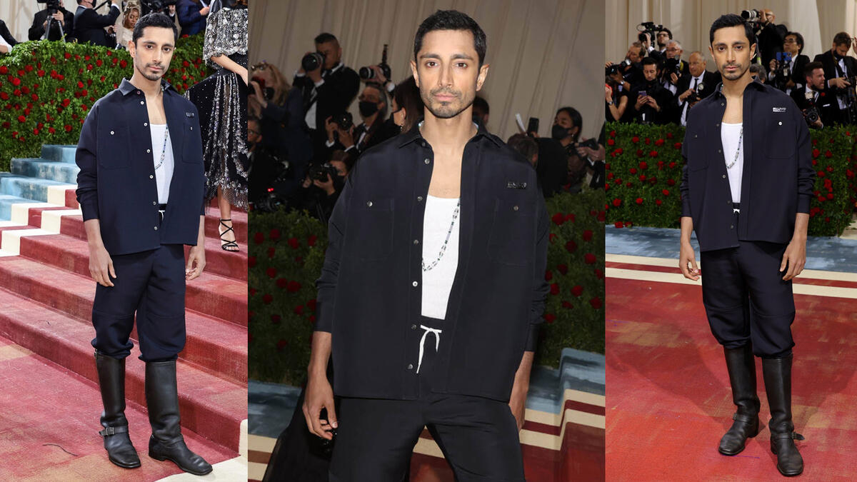 Riz Ahmed in 4S Designs and Cartier.