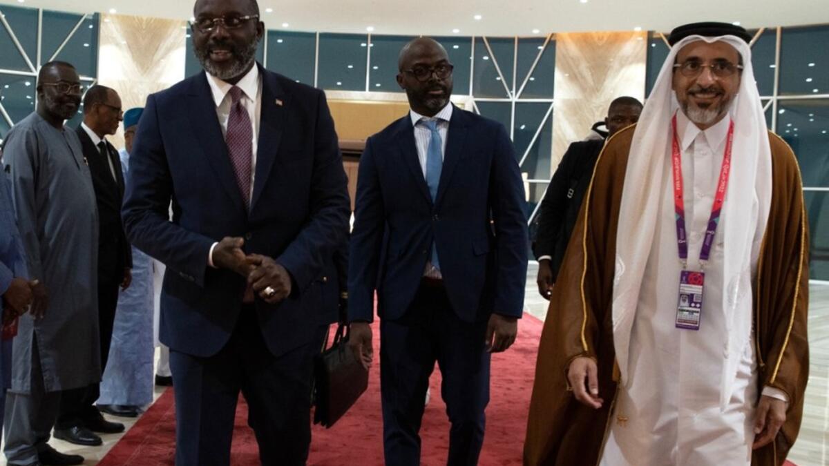 رئيس جمهورية ليبيريا جورج ويا إلى العاصمة الدوحة يوم الجمعة 18 نوفمبر 2022.