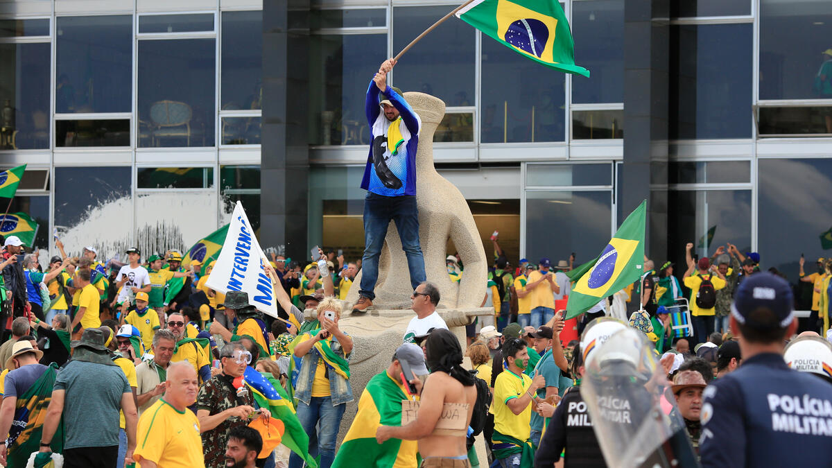 Supporters of Brazilian former President Jair Bolsonaro invade Planalto Presidential Palace