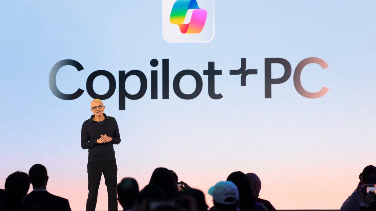 Microsoft Chairman and Chief Executive Officer Satya Nadella arrives to speak during the Microsoft May 20 Briefing event at Microsoft in Redmond, Washington, on May 20, 2024. Nadella unveiled a new category of PC on Monday that features generative artificial intelligence tools built directly into Windows, the company's world leading operating system. (Photo by Jason Redmond / AFP)