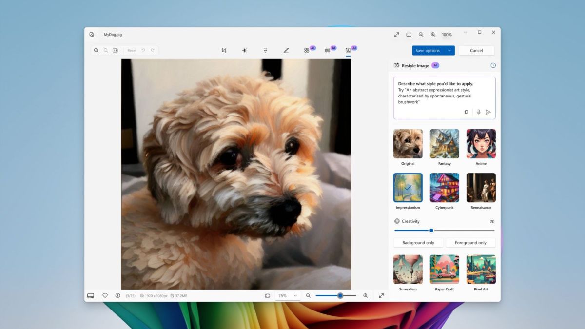 Microsoft's co-creator image assistant (Microsoft)