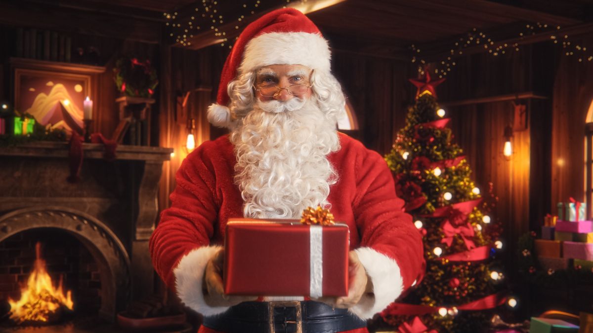 7. Santa Claus: The name comes from 'Sinterklaas,' meaning Saint Nicholas in Dutch. St. Nicholas was a 4th-century bishop known for his generosity. (shutterstock)