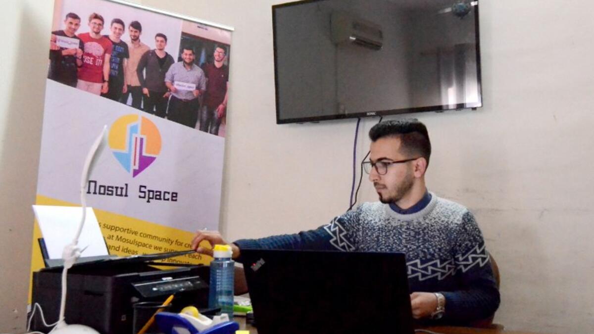 Stuck between an endless waitlist for a government job and a frail private sector, Iraqi entrepreneurs are taking on staggering unemployment by establishing their own start-ups.
Zaid AL-OBEIDI / AFP