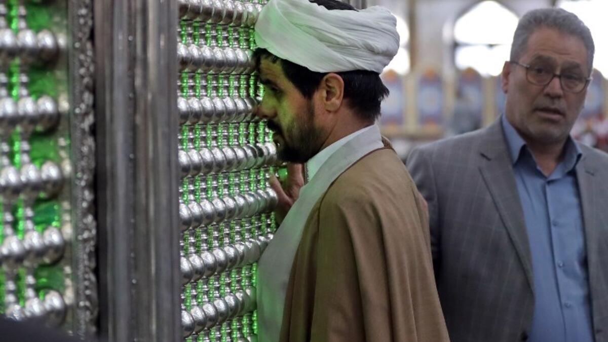 Pilgrims visit the tomb of Iran's late founder of the Islamic Republic, Ayatollah Ruhollah Khomeini
STR / AFP