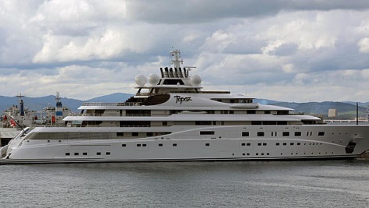 5. Topaz - Mansour bin Zayed Al Nahyan

Topaz is Deputy PM of the UAE Mansour bin Zayed Al Nahyan’s $525 million superyacht. At 147m, it’s one of the largest yachts in the world, and reportedly has two helipads and a swimming pool.
(Wikipedia - Creative Commons - Moshi Anahory)