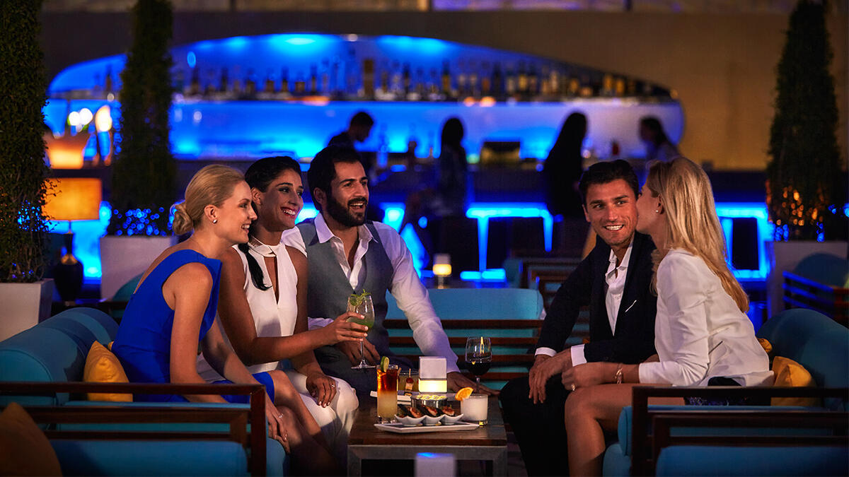 Yas Skylite, Abu Dhabi. Since public drinking is technically illegal in the Emirates, you’ll only find bars and clubs in hotels (Showccasion)