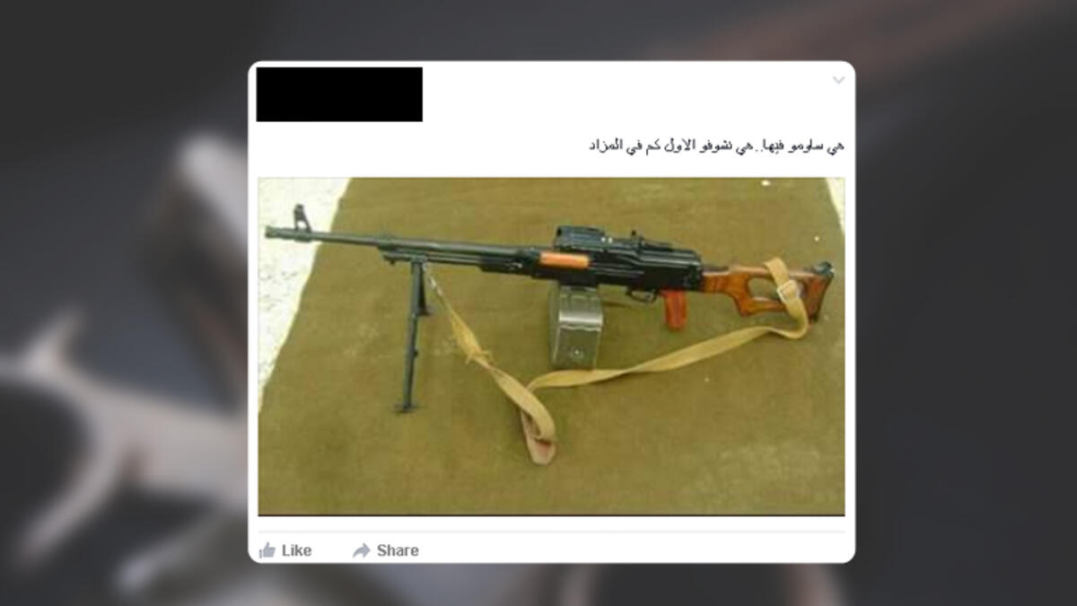Libya gun facebook