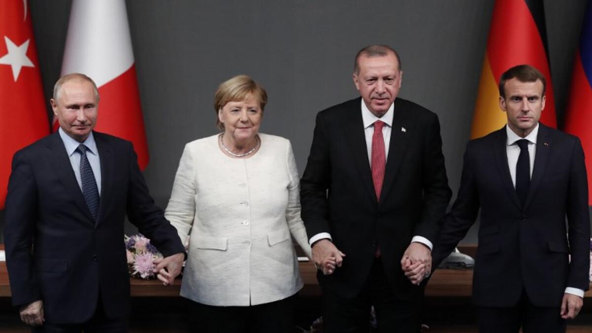 The leaders of Turkey, Russia, France and Germany are set to meet in Istanbul to try to find a lasting political solution to the Syrian civil war and salvage a fragile ceasefire in a rebel-held northern province.  (MAXIM SHIPENKOV / POOL / AFP)
