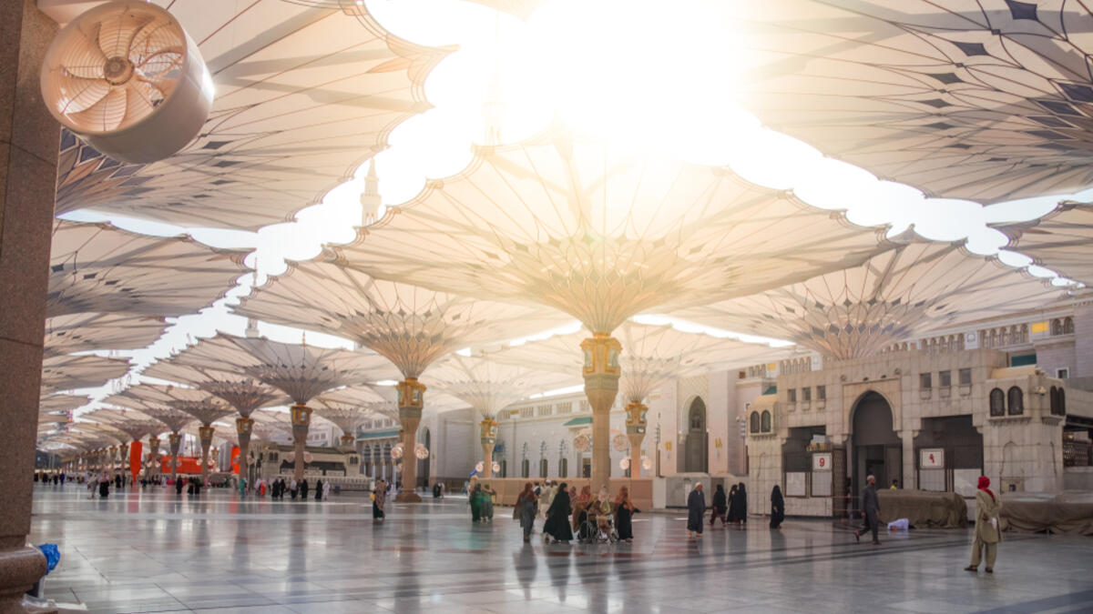 Holy mosque area in Medina, Saudi Arabia. Medina mosque is the second holiest and most visited mosque for all Muslims (Shutterstock/File Photo)