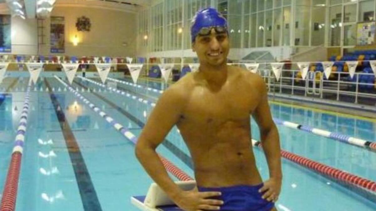 Sofyan El Gadi swims for Libya at London 2012