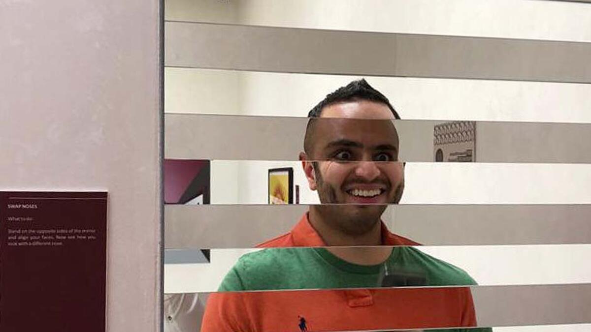 Optical illusions in Museum of Illusions in Dubai (Twitter)