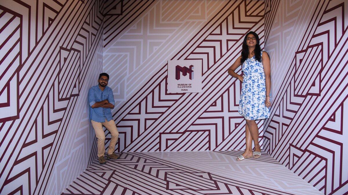 Optical illusions in Museum of Illusions in Dubai (Twitter)