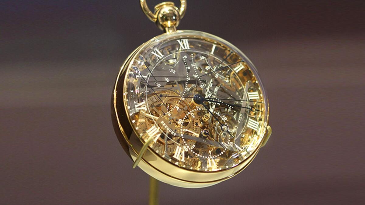 Breguet No. 160 at $30 million: The watch included every known complication at the time, including a thermometer, chime, and perpetual calendar. The watch was on display at the L.A. Mayer Museum in Jerusalem until it was stolen in 1983. (pinterest.com)