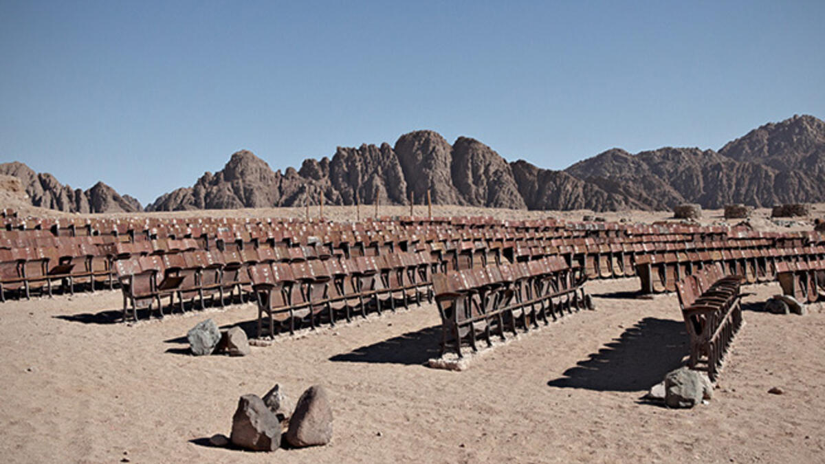 Abandoned Sinai outdoor cinema