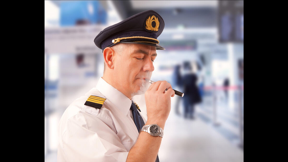 smoking pilot airplane