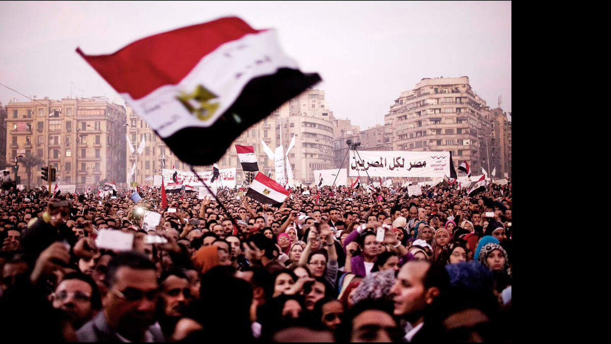 secular protest crowd