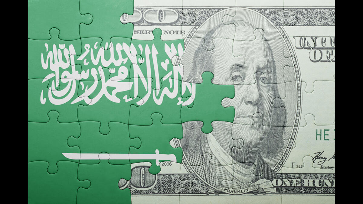 Saudi flag dollar