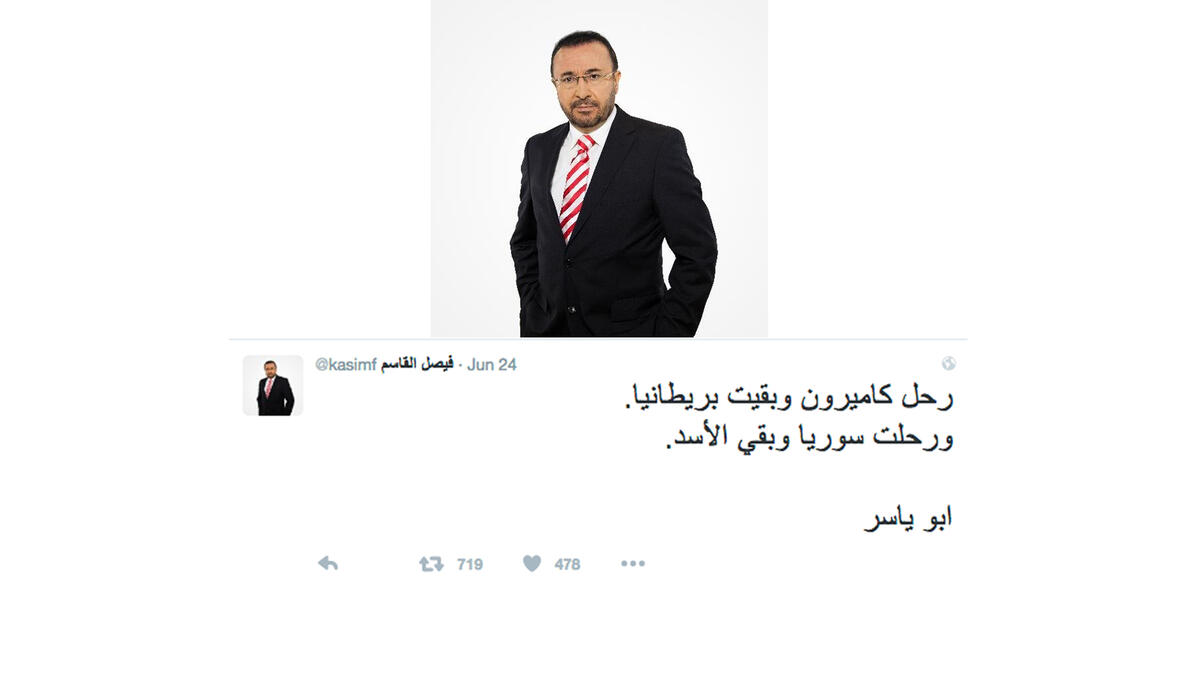 Faisal al-Kasim tweet