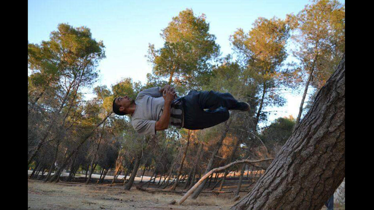 Parkour runner Burhan Kuca Oğlan