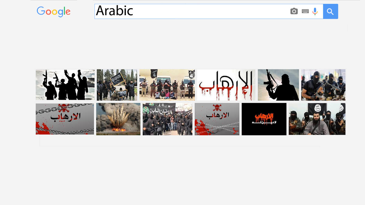 Google images Arabic terror