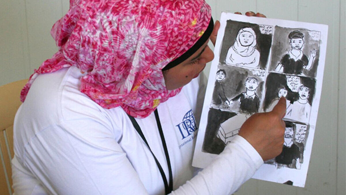 As each drawing was completed, the group conducted an informal critique. Mays interpreted the finished comics, allowing for everyone to ask questions, make suggestions, and hear artist clarifications. Then back to another drawing, each time producing stories with greater power and detail.