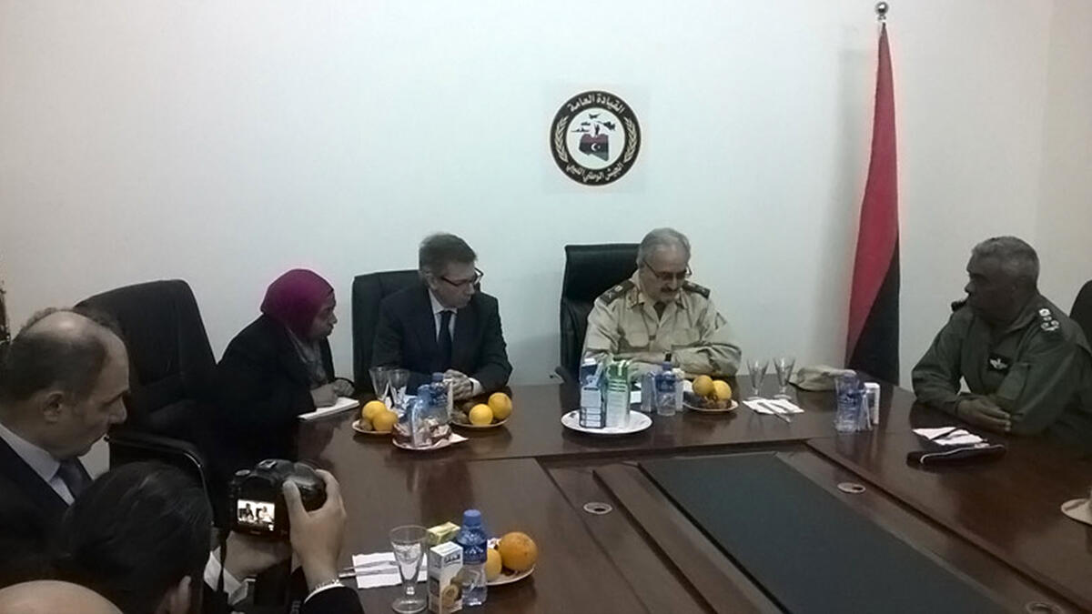 Fall 2014: The internationally-backed government in eastern Libya, which is controlled by Haftar, begins negotiations with the Islamist government of Libya Dawn, which controls western Libya. The talks, which are brokered by the UN, aim to create a unified government in order to stabilize the country.