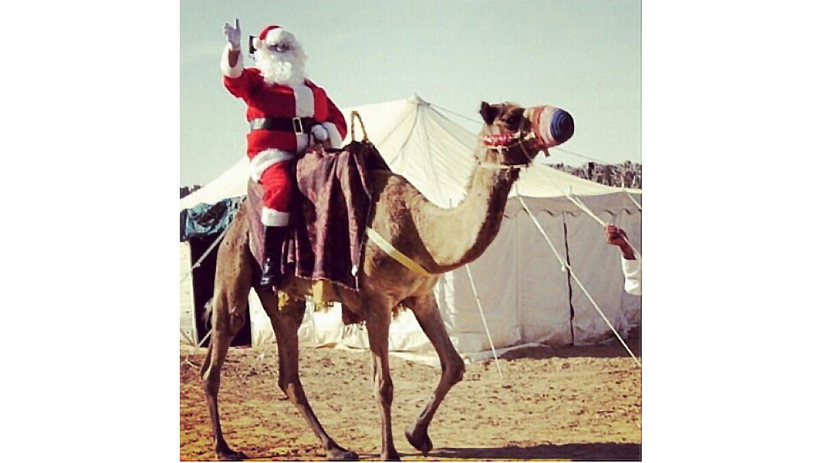 santa on a camel