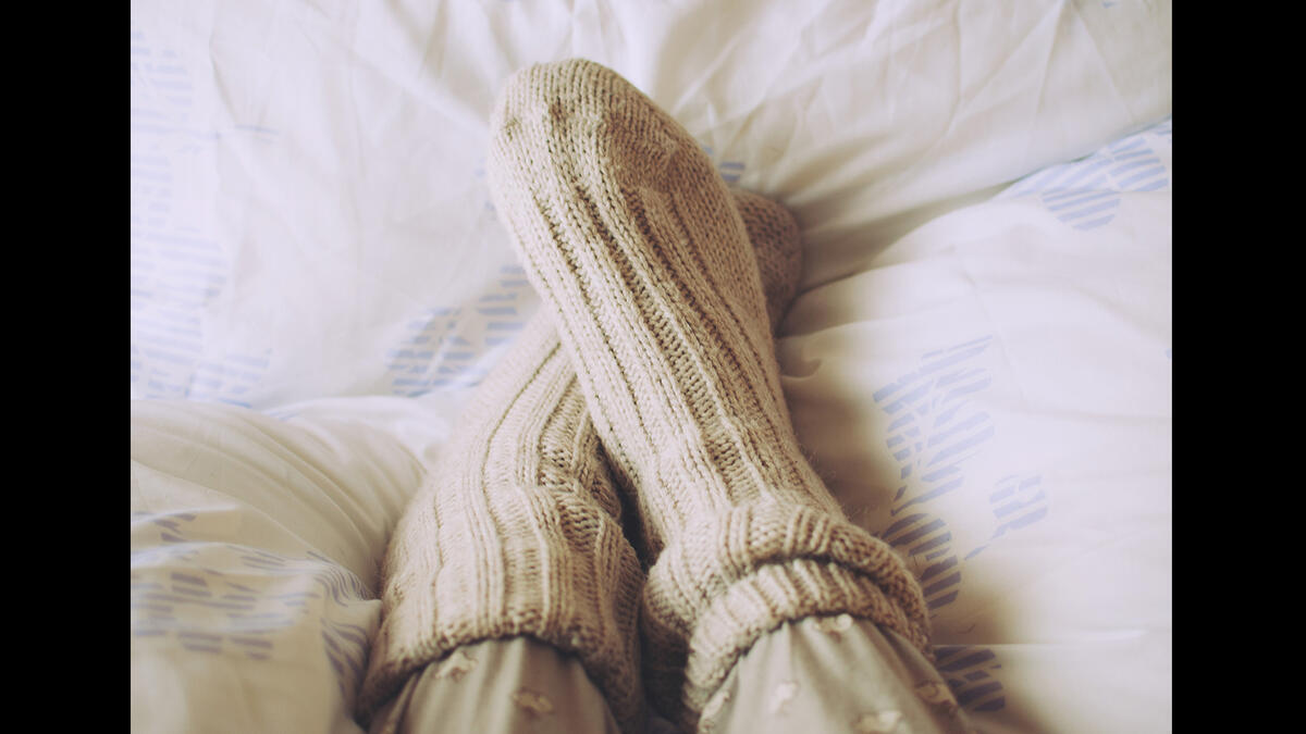 wearing socks in bed