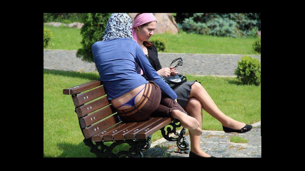 muslim woman's butt cleavage