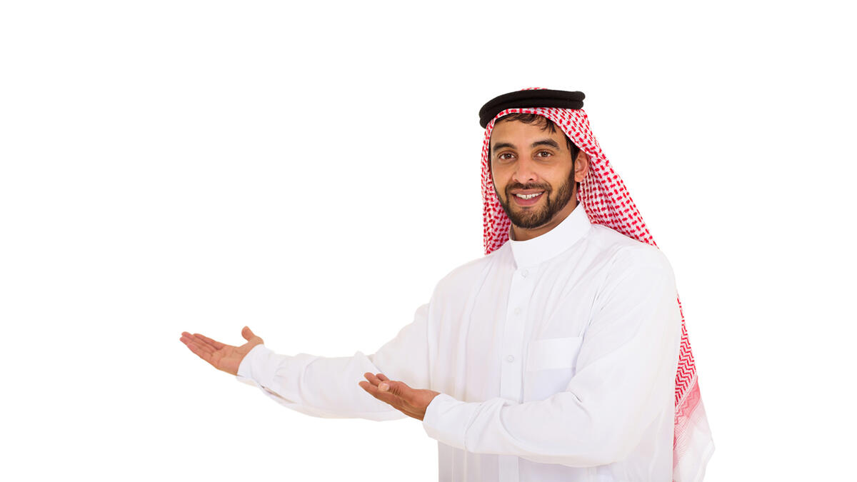 Arab man welcome