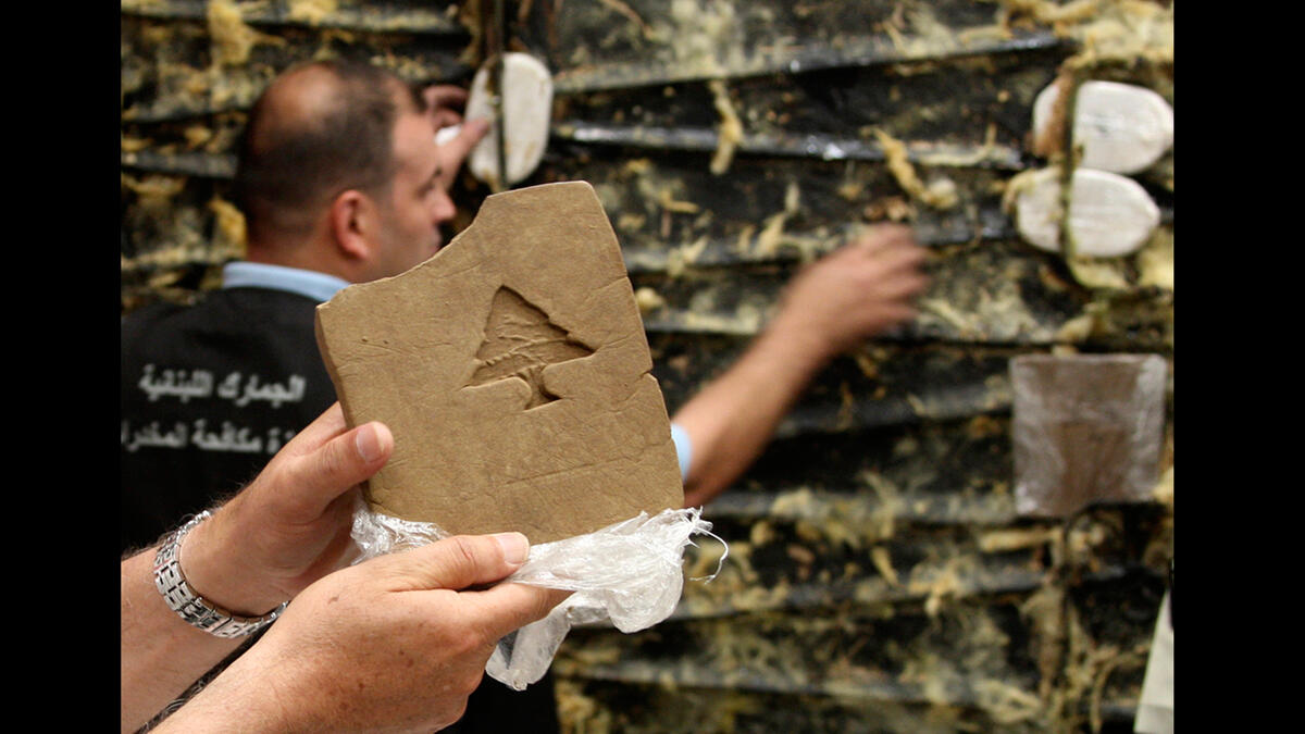 hash brick lebanon with flag