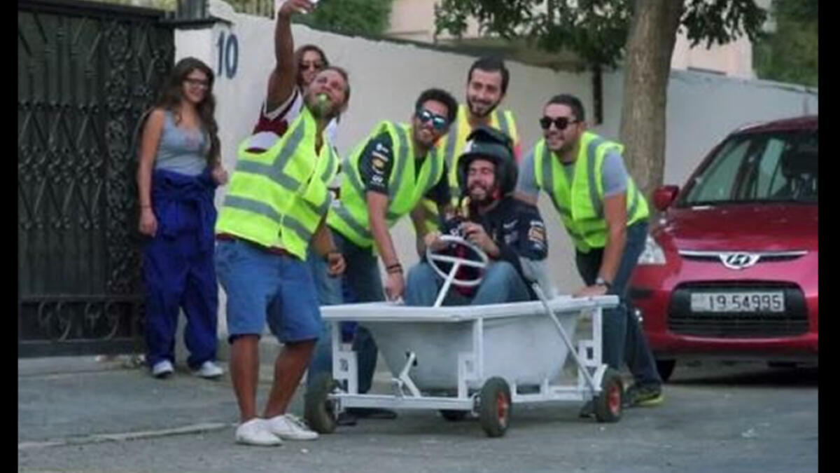 red bull team pranks amman drivers