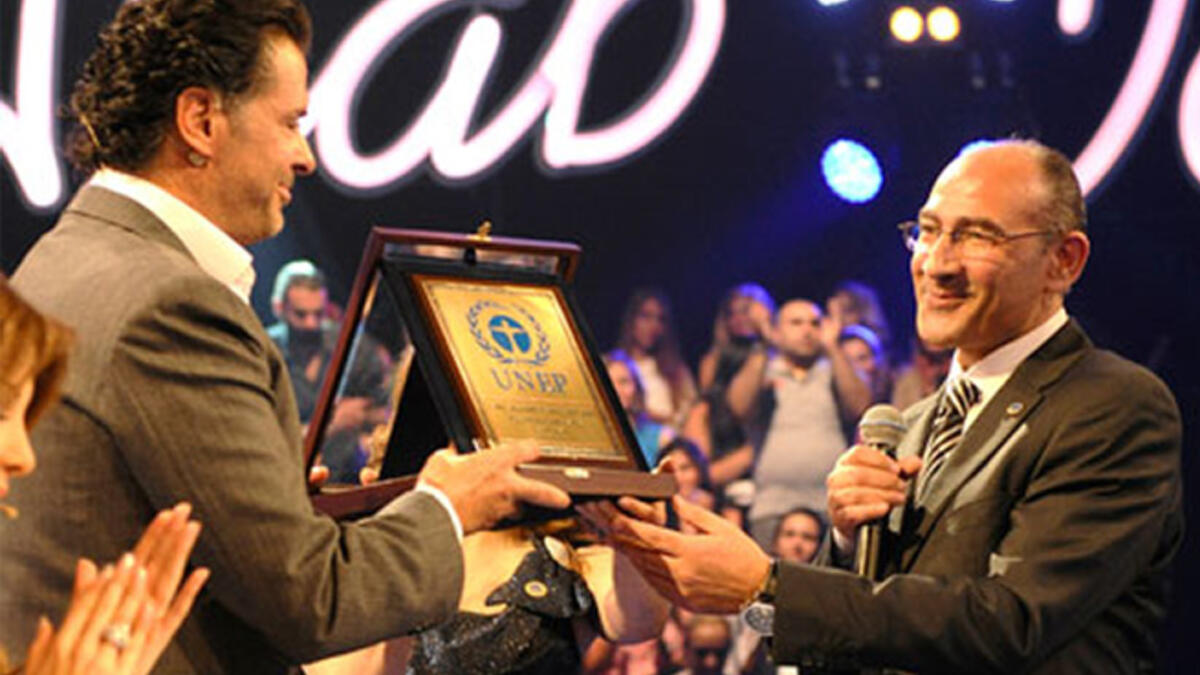Ragheb Alama - The Lebanese singer and Arab Idol judge graduated from being a UN Climate Change Supporter to being named Goodwill Ambassador for the UN Environmental Program. He fronted the "Think. Eat. Save." Campaign and also opened schools for refugees in Lebanon, performing at the UK’s Royal Albert Hall to support Children of the Middle East.