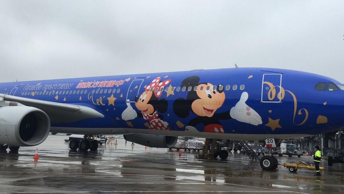 China Eastern reveals Disney-themed plane alongside Shanghai Disney opening. (WEIBO)
