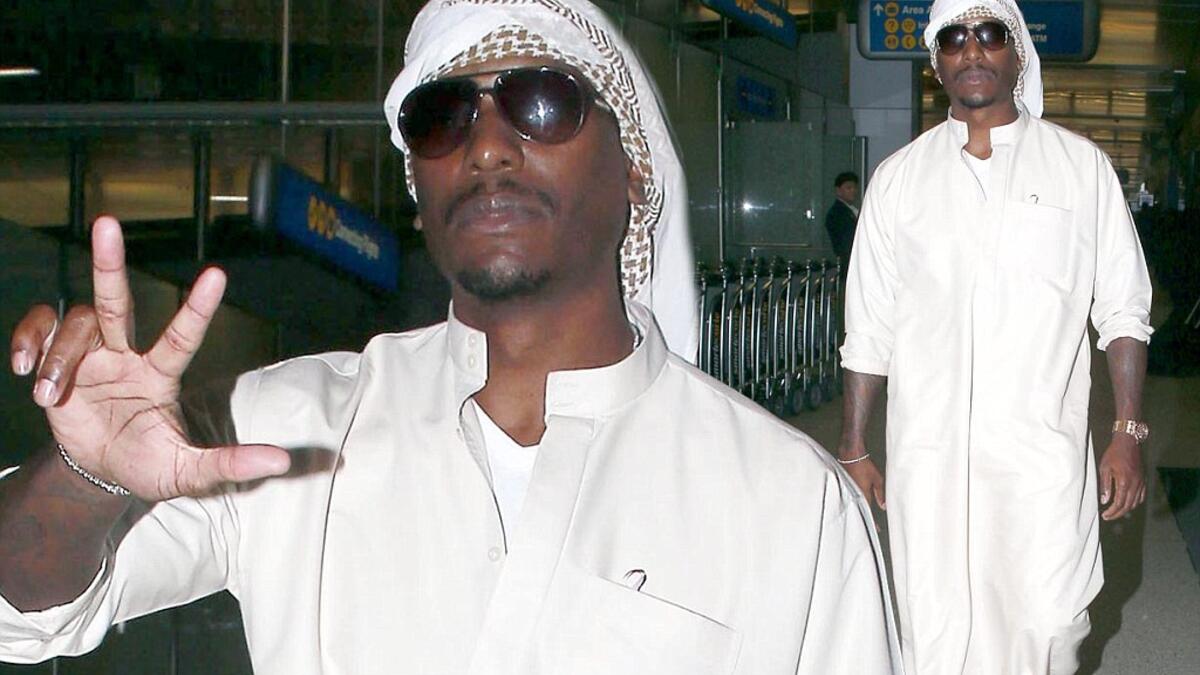 Tyrese Gibson arabic dress