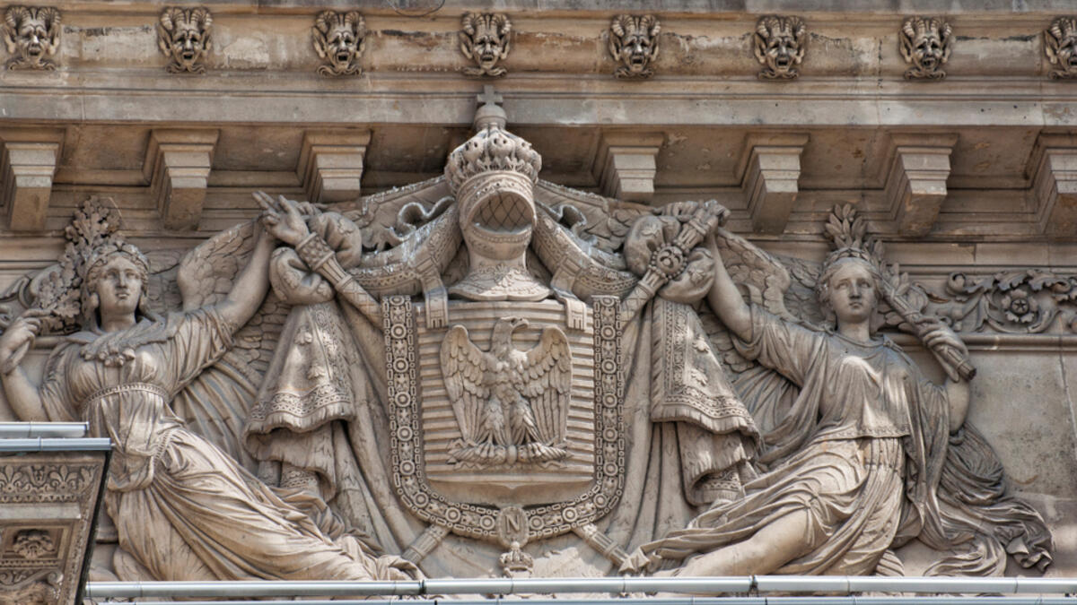 Details of the amazing architecture of the Louvre Museum. (Shutterstock/ File)