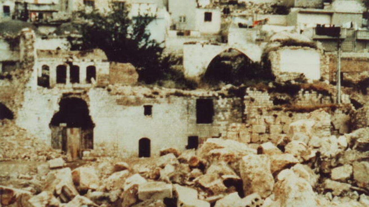 Known also for its deadly 'incident', as Syrians dared to refer to it since 
the massacre of 1982 that left the city a ghost town. Razed to the ground by the Syrian military with no buildings or forms of life
spared, but mowed down under a 'scorched earth' policy or 'steam-rolling' of the city.