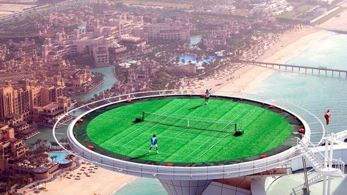 High rise tennis court (Twitter)