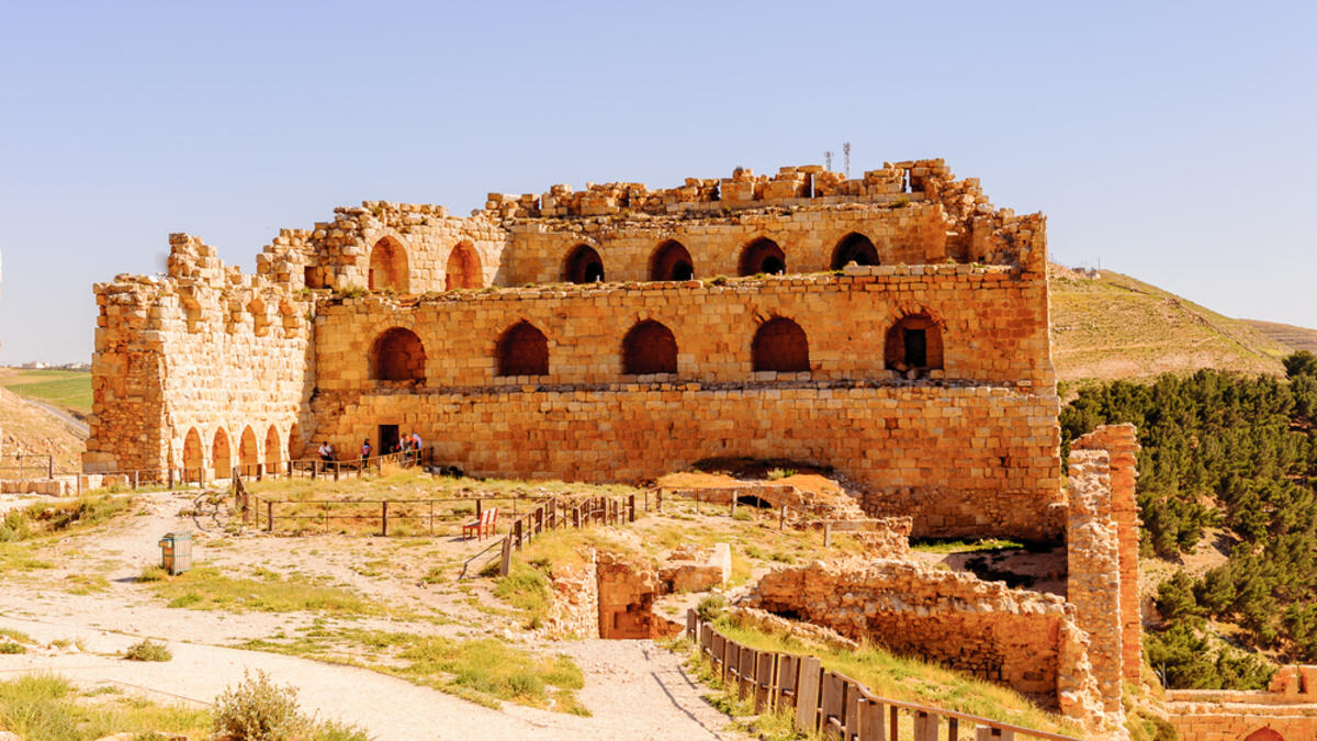 Kerak Castle is one of the largest crusader castles in the Levant. Construction of the castle began in the 1140s, under Pagan and Fulk, King of Jerusalem. (Shutterstock/ File Photo)