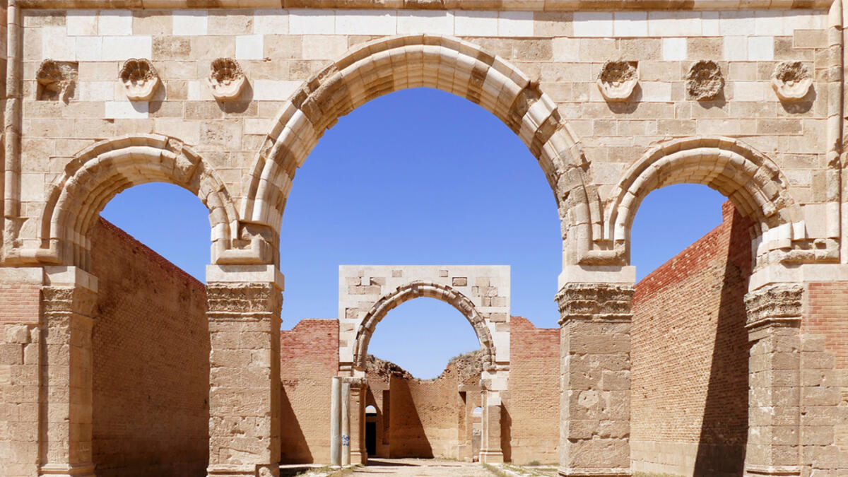 The amazing, beautiful ancient Roman arch ruins at Qasr Al-Mshatta Umayyad, in Jordan. (Shutterstock/ File Photo)
