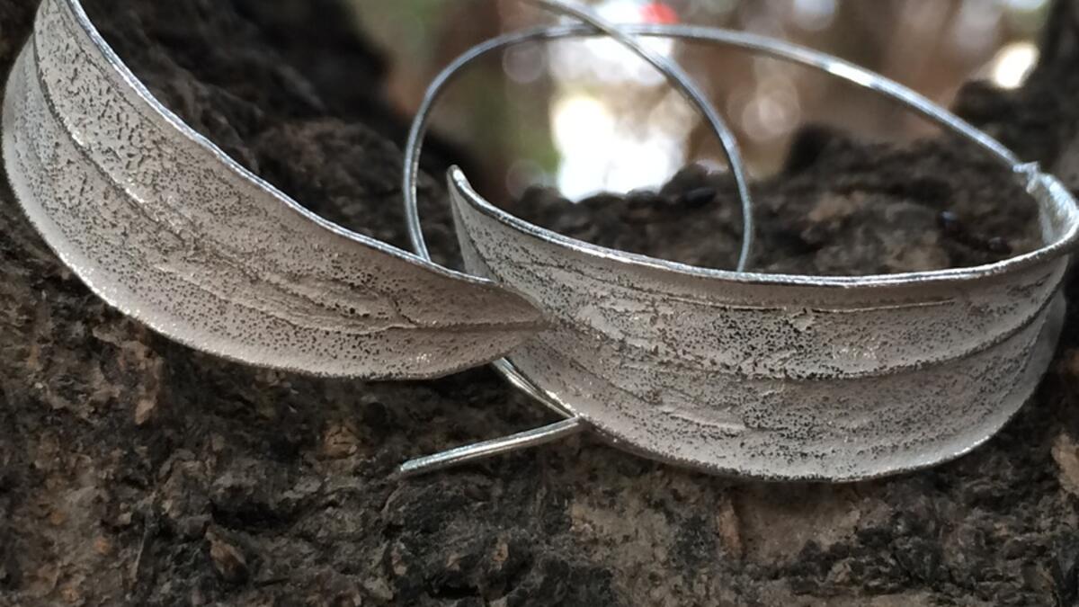 silver olive leaf bracelet