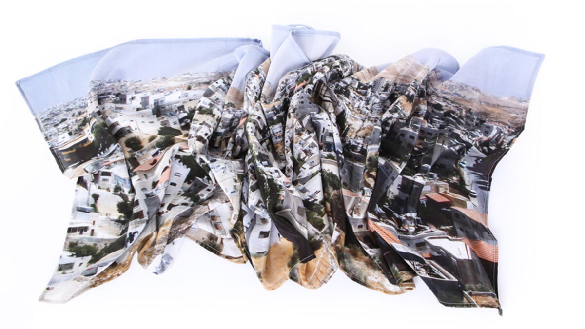 palestine townscape scarf