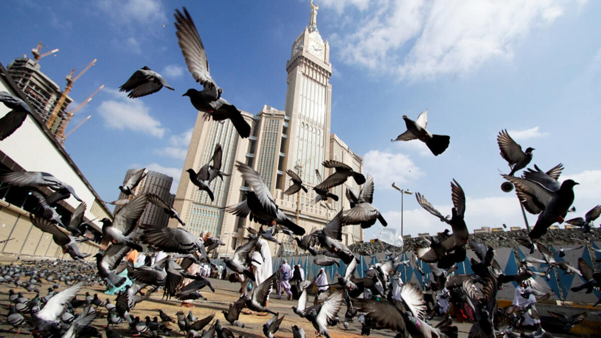 Skyline with Abraj Al Bait (Royal Clock Tower Makkah) in Mecca, Saudi Arabia.	Tallest hotel in the world,601 metres (Shutterstock/File Photo)