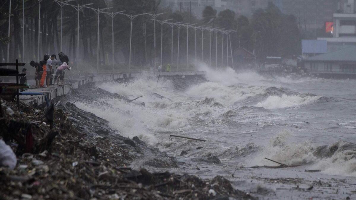 Super Typhoon Mangkhut, the equivalent of a Category 5 hurricane, tore through the Philippines (Twitter)