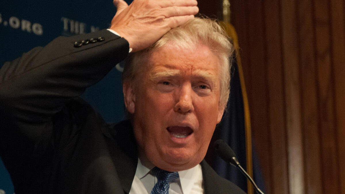 Much has been written about Donald Trump’s peculiar hairstyle, the kind of puffy, dyed comb-over  (Shutterstock)