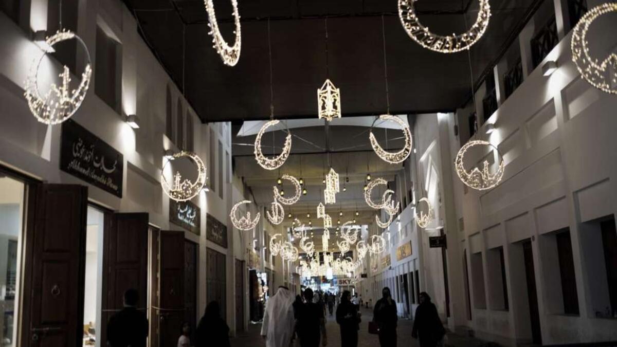Bahrainis have decorated the old Manama market in Bahrain's capital in order to welcome the Islamic holy month of Ramdan. 
AFP / MOHAMMED AL-SHAIKH