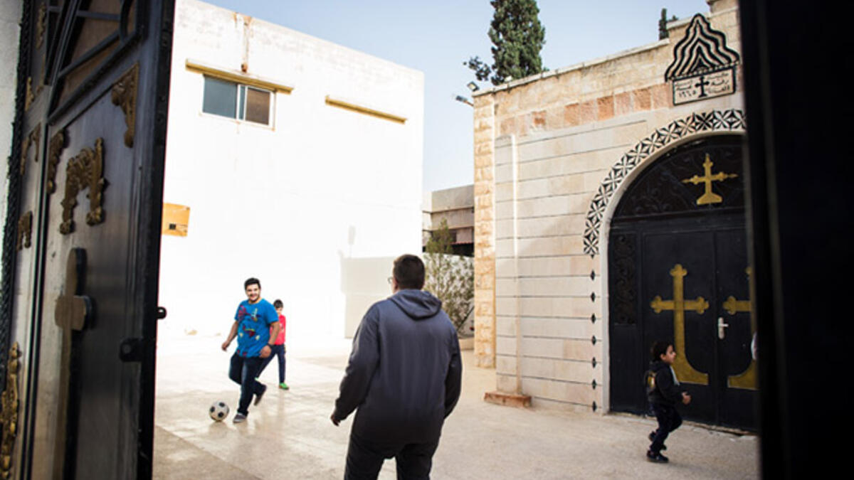 This Orthodox church in Mafraq opened its doors to help Syrian refugees living in the community. Though their congregation is made up mostly of Jordanians, the priest decided to start educational programs to help all the kids in the town - whether Muslim or Christian - keep up with their education.